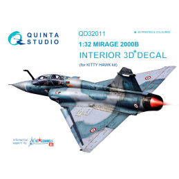 Mirage 2000B 3D-Printed & coloured Interior (for Kitty Hawk  kit) QD32011 Quinta Studio