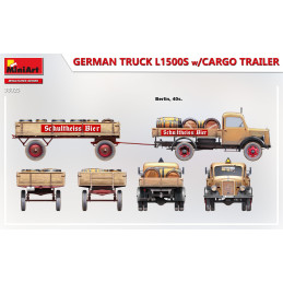 German Truck L1500S w/Cargo Trailer 38023 MiniArt 1:35