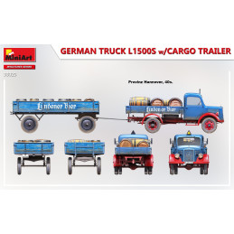 German Truck L1500S w/Cargo Trailer 38023 MiniArt 1:35