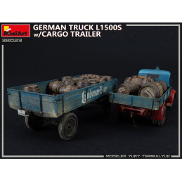 German Truck L1500S w/Cargo Trailer 38023 MiniArt 1:35