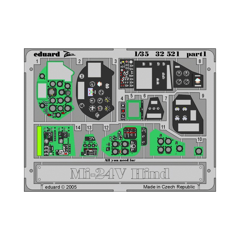 Mi-24V Hind interior Trumpeter 32521 Eduard 1:35