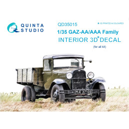 1/35 GAZ-AA/AAA family 3D-Printed & coloured Interior on decal paper (for all kit) 
