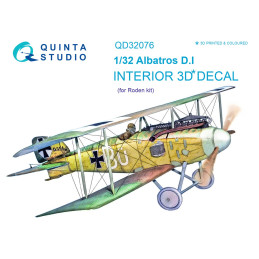 Albatros D.I 3D-Printed & coloured Interior (for Roden kit) QD32076 Quinta Studio 1:32