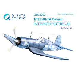 F4U-1A Corsair 3D-Printed & coloured Interior (for Tamiya  kit) QD72022 Quinta Studio 1:72
