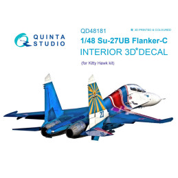 Su-27UB 3D-Printed & coloured Interior (for KittyHawk kit) QD48181 Quinta Studio 1:48