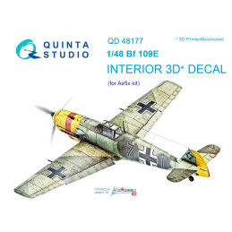 Bf 109E 3D-Printed & coloured Interior (for Airfix kit) QD48177 Quinta Studio 1:48