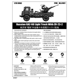 Russian GAZ-66 Light Truck II 01017 Trumpeter 1:35
