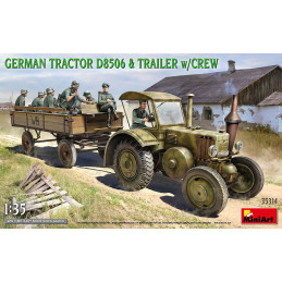 German Tractor D8506 & Trailer w/Crew 35314 MiniArt 1:35
