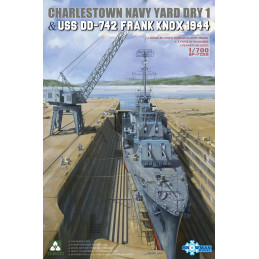 Charlestown Navy Yard DRY1 & USS DD-742 Frank Knox 1944 SP-7058 Takom 1:700