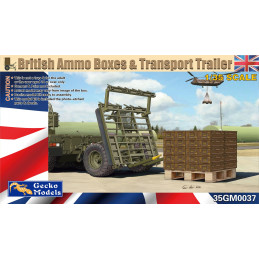 British Ammo Boxes & Transport Trailer 35GM0037 Gecko Models 1:35
