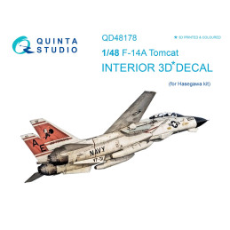F-14A 3D-Printed & coloured Interior (for Hasegawa kit) QD48178 Quinta Studio 1:48