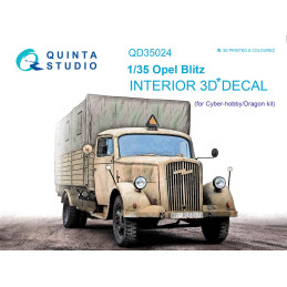 Opel Blitz 3D-Printed & coloured Interior (for Cyber-hobby/Dragon kit) QD35024 Quinta Studio 1:35
