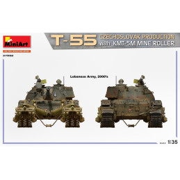 T-55 Czechoslovak Production with KMT-5M Mine Roller 37092 MiniArt 1:35