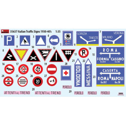 Italian Traffic Signs 1930-40's 35637 MiniArt 1:35