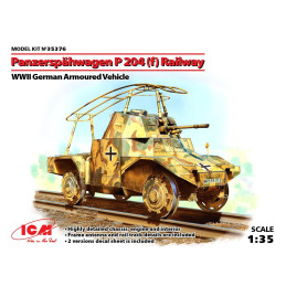 1/35 WWII German Armoured Vehicle Panzerspähwagen P 204(f) Railway