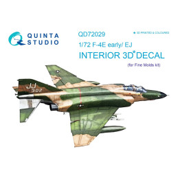 F-4E early/F-4EJ 3D-Printed & coloured Interior (for FineMolds kit) QD72029 Quinta Studio 1:72
