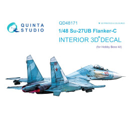 Su-27UB 3D-Printed & coloured Interior (for HobbyBoss kit) QD48171 Quinta Studio 1:48