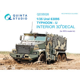 Ural 63095 TYPHOON-U 3D-Printed & coloured Interior on decal paper (for RPG-model kit) QD35026 Quinta Studio 1:35