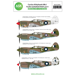 Curtiss Kittyhawk MK.I Pacific battlefield RAAF 1942-1944 part I D72006 Art Scale Kit 1:72