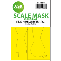 SB2C-4 Helldiver wheel bays express mask for Infinity kit M32010 Art Scale Kit 1:32