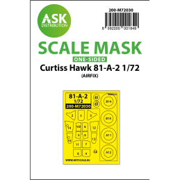 Curtiss Hawk 81-A-2 one-sided painting mask for Airfix M72030 Art Scale Kit 1:72