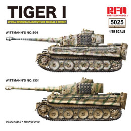 Tigre I Début de production intérieur complet, Parties transparentes 5025 Rye Field Model 1:35