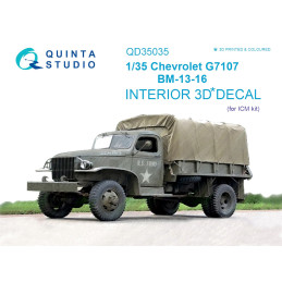 Chevrolet G7107 3D-Printed & coloured Interior (for ICM kit) QD35035 Quinta Studio 1:35