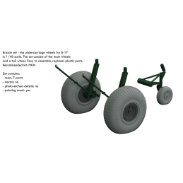 B-17 wheels rhomboid tread 648645 Eduard 1:48 for HKM