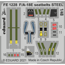 F/A-18E seatbelts STEEL FE1228 Eduard 1:48