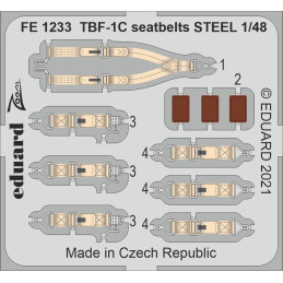 TBF-1C seatbelts STEEL FE1233 Eduard 1:48