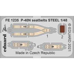 P-40N seatbelts STEEL FE1235 Eduard 1:48