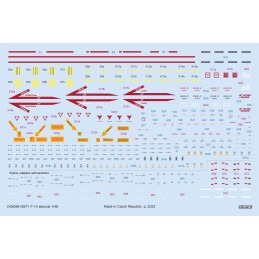 F-14 stencils D48099 Eduard 1:48 for Tamiya