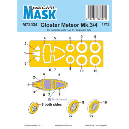 Gloster Meteor Mk.3/4 M72034 Special Mask 1:72
