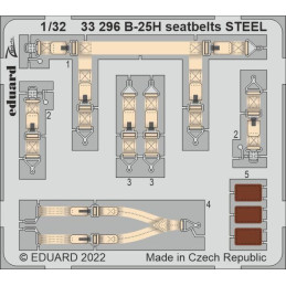 B-25H seatbelts STEEL 33296 Eduard 1:32