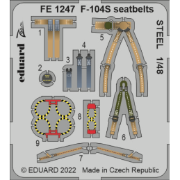 F-104S seatbelts STEEL FE1247 Eduard 1:48