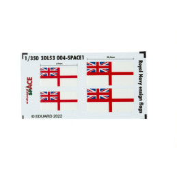 Royal Navy ensign flags SPACE 3DL53004 Eduard 1:350