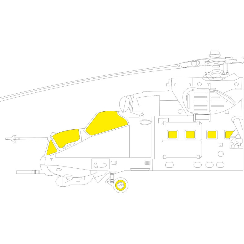 Mi-24D masks EX842 Eduard 1:48