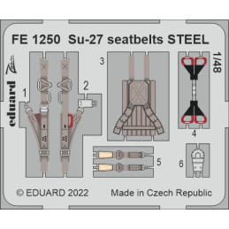 Su-27 seatbelts STEEL FE1250 Eduard 1:48