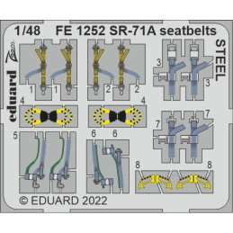 SR-71A seatbelts STEEL FE1252 Eduard 1:48