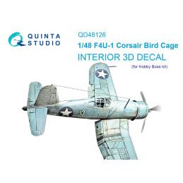 F4U-1 Corsair (Birdcage) 3D-Printed & coloured Interior (Hobby Boss) QD48126 Quinta Studio 1:48