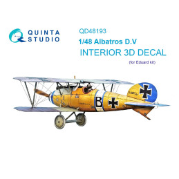 Albatros D.V 3D-Printed & coloured Interior (Eduard) QD48193 Quinta Studio 1:48