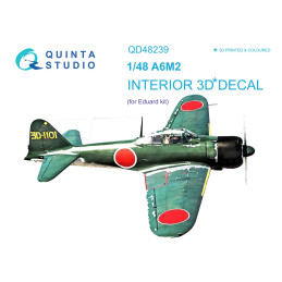 A6M2 Zero 3D-Printed & coloured Interior (Eduard) QD48239 Quinta Studio 1:48