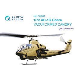 AH-1G Cobra vacuumed clear canopy (AZ model) QC72028 Quinta Studio 1:72