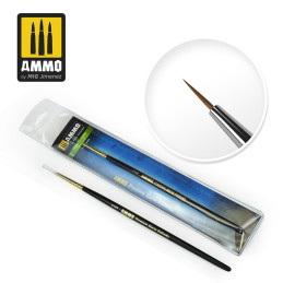 5/0 Premium Marta Kolinsky Round Brush 8600 AMMO by Mig