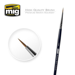 2/0 Premium Marta Kolinsky Round Brush 8601 AMMO by Mig