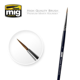 1 Premium Marta Kolinsky Round Brush 8602 AMMO by Mig