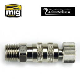 Quick Disconnect Air Coupler Threaded for Hose 8661 AMMO by Mig