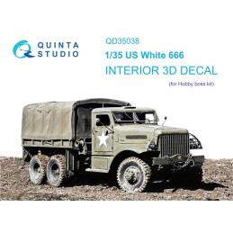US White 666 3D-Printed & coloured Interior (Hobby Boss) QD35038 Quinta Studio 1:35
