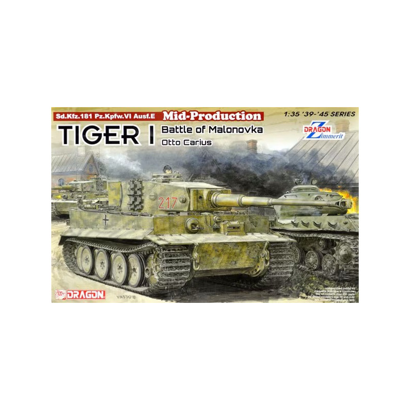 1/35 Tiger I Mid-Production w/Zimmerit Otto Carius Battle of Malinava Village 1944