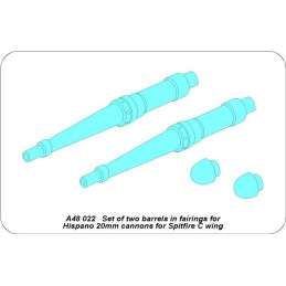 2 barrels for Hispano 20mm cannons for Spitfire A48022 Aber 1:48